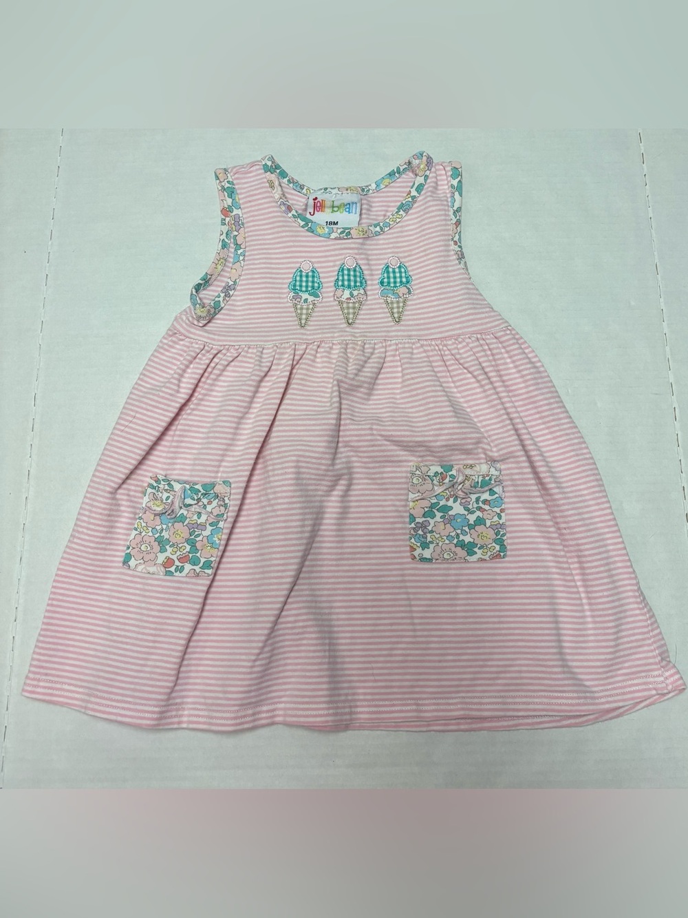 Jellybean ice cream dress, size 18m